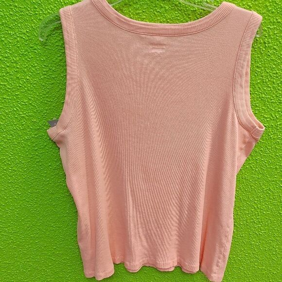 Lands' End Pink Sleeveless Crop Tank Top - Picture 3 of 3